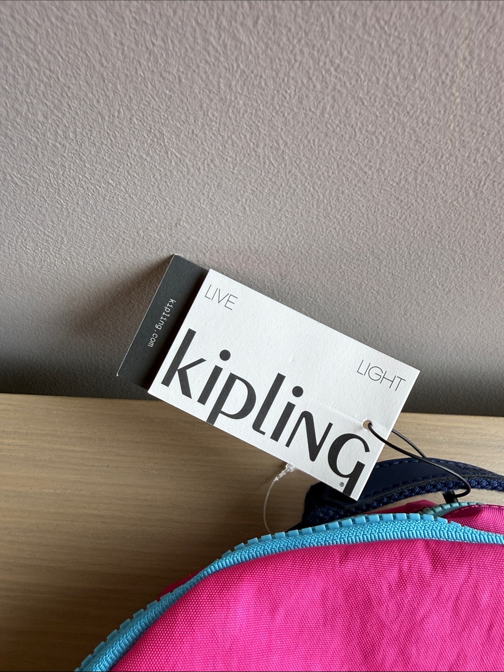 Kipling Seoul Backpack Azalea Pink Color Block NWT Lightweight School Travel Bag - Picture 4 of 7